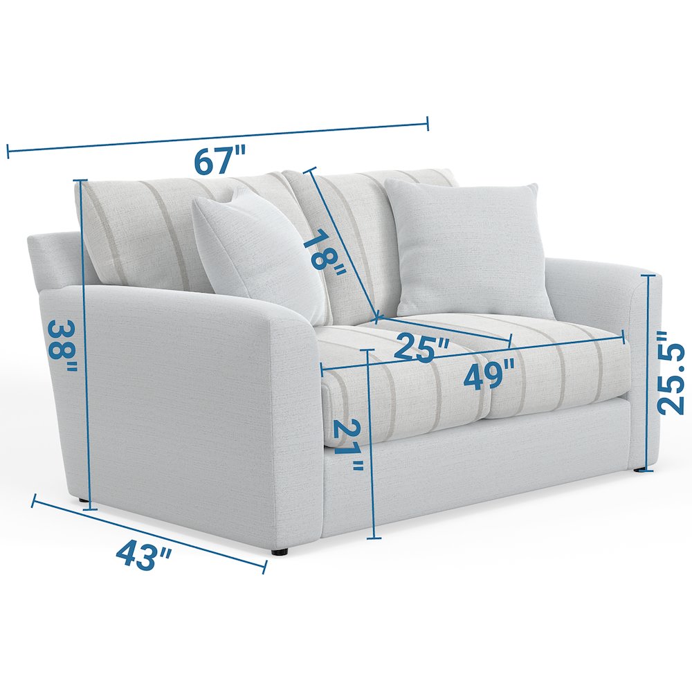 Lindsey Loveseat in White Color. Picture 5