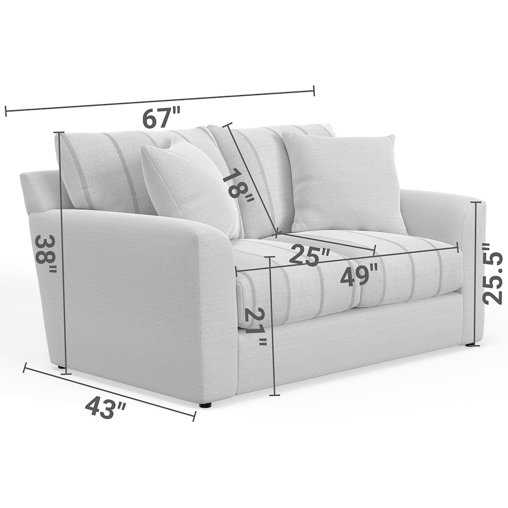Lindsey Loveseat in Brown Color. Picture 3