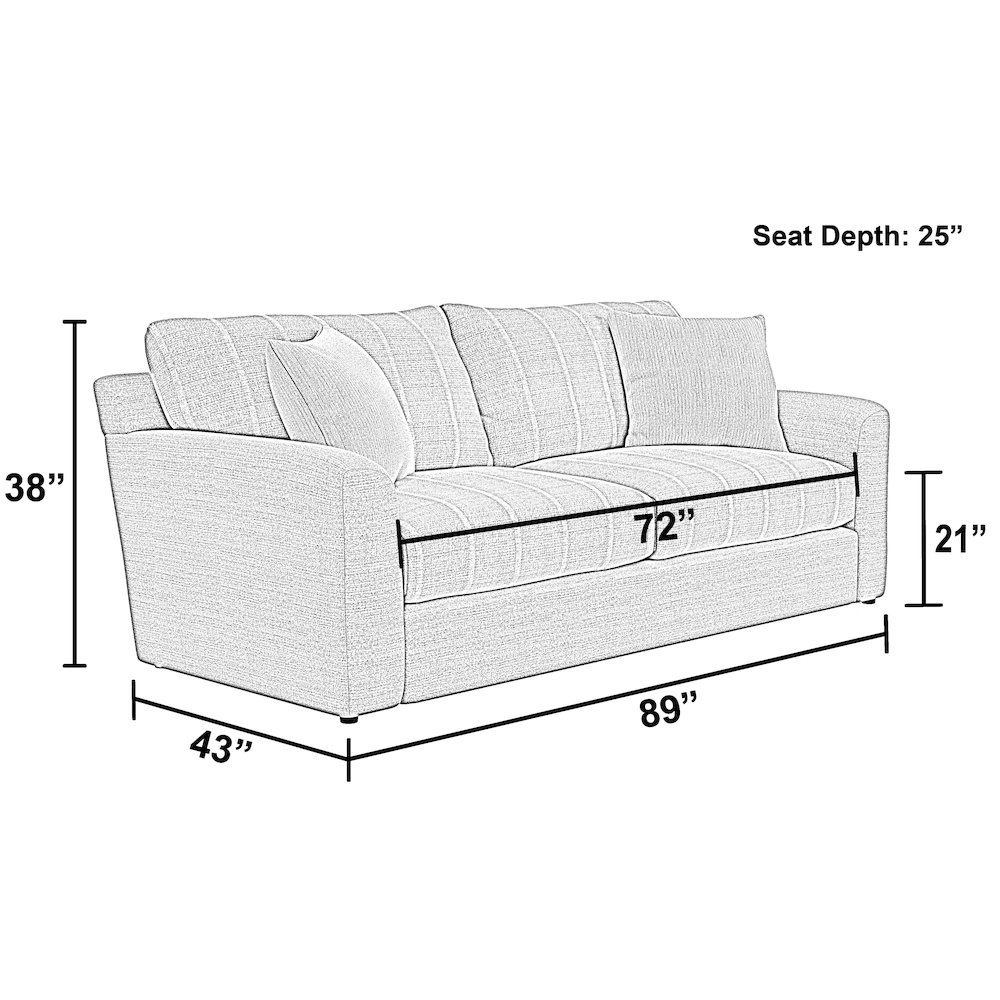 Lindsey Sofa in White Color. Picture 8