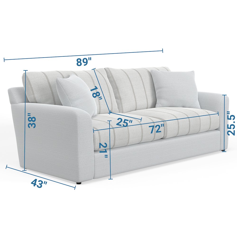 Lindsey Sofa in White Color. Picture 5