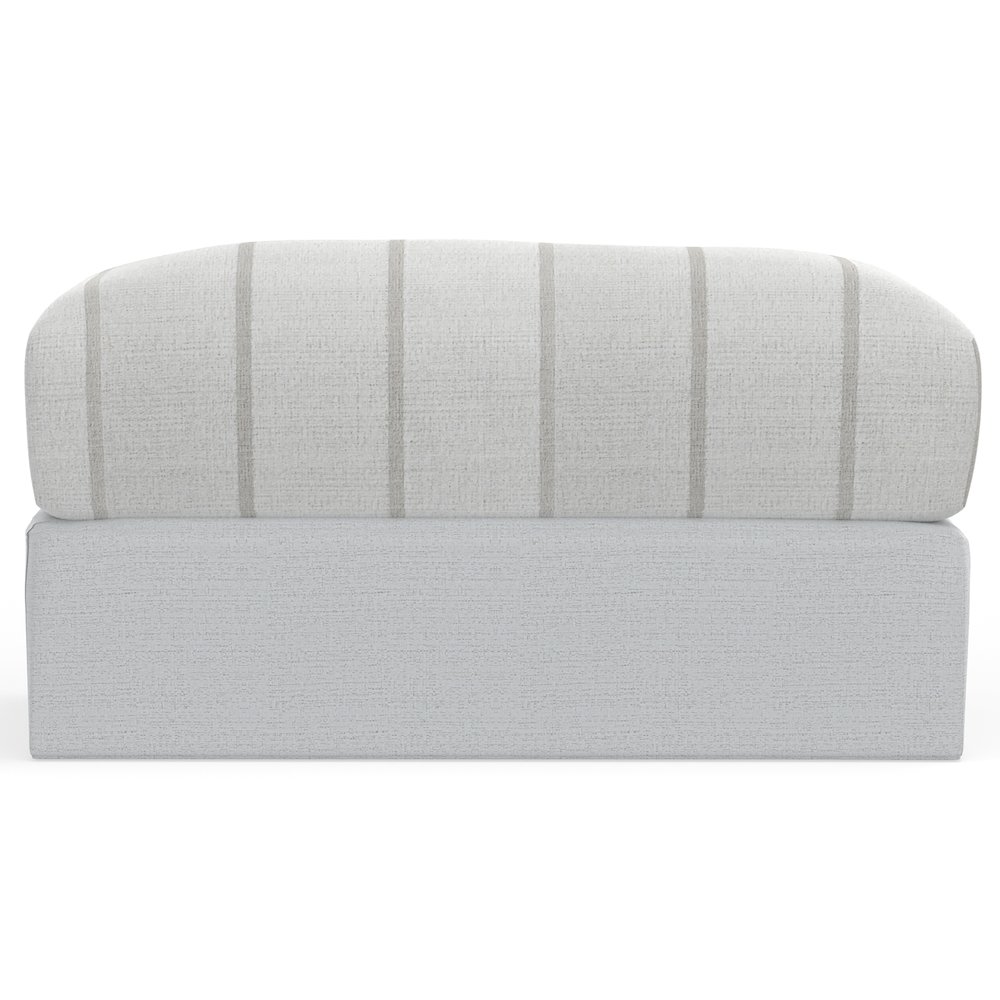 Lindsey Ottoman in White Color. Picture 2