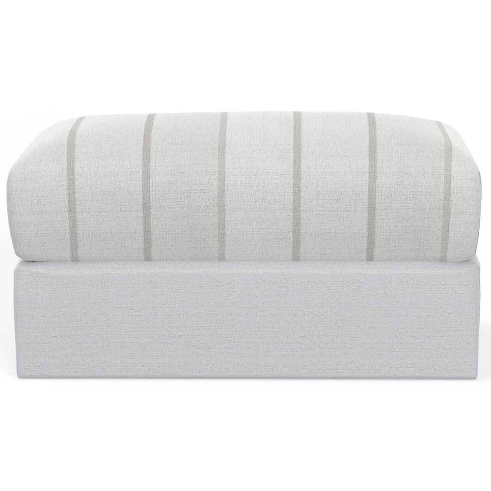 Lindsey Ottoman in White Color. Picture 3