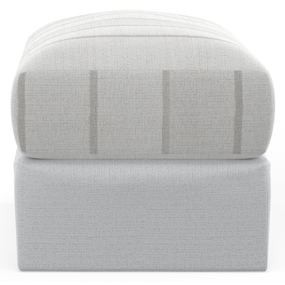 Lindsey Ottoman in White Color. Picture 4