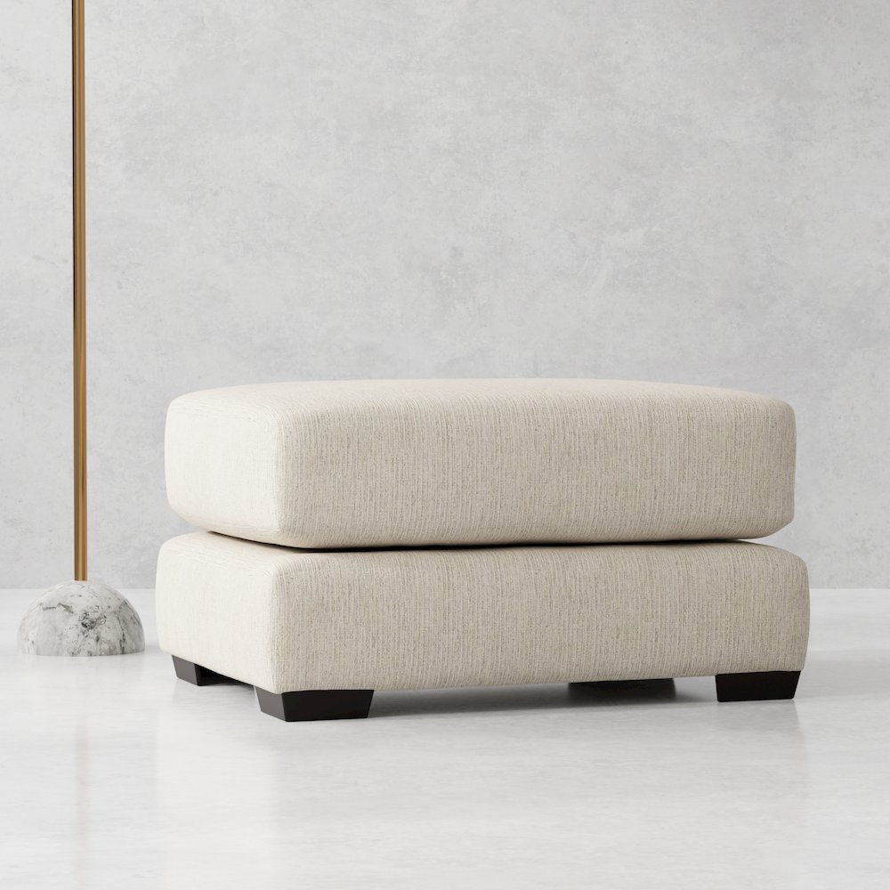 Hyde Park Ottoman in Brown Color. Picture 4