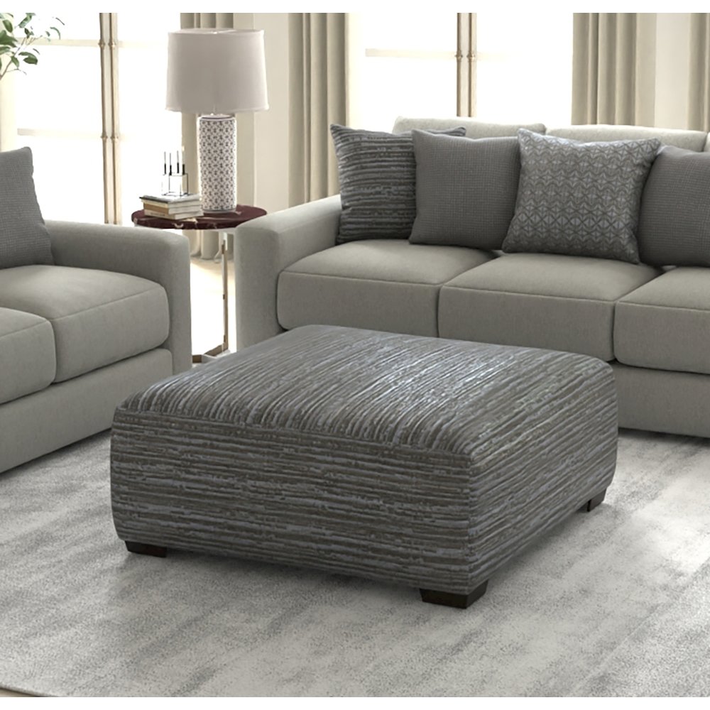 Hyde Park Cocktail Ottoman in Grey Color. Picture 3