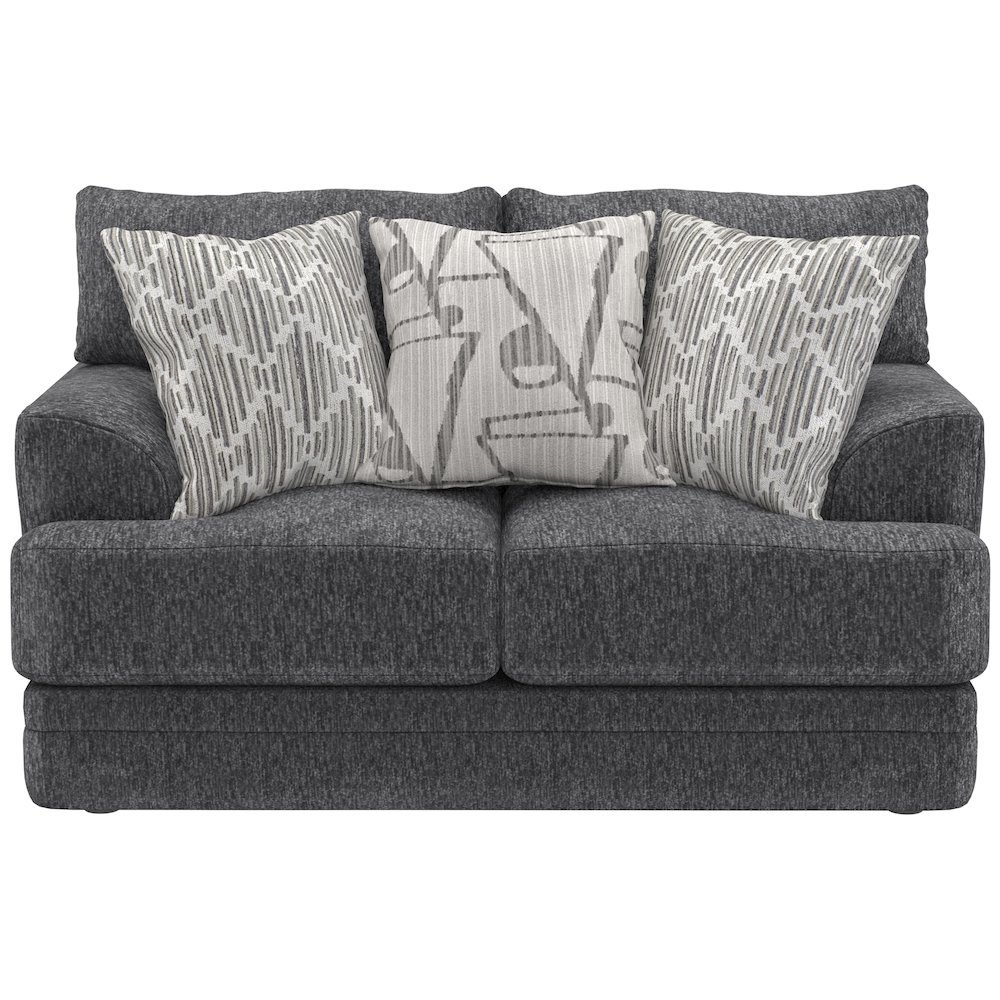 Tyson Loveseat with Cuddler Cushions in Grey Color. Picture 5