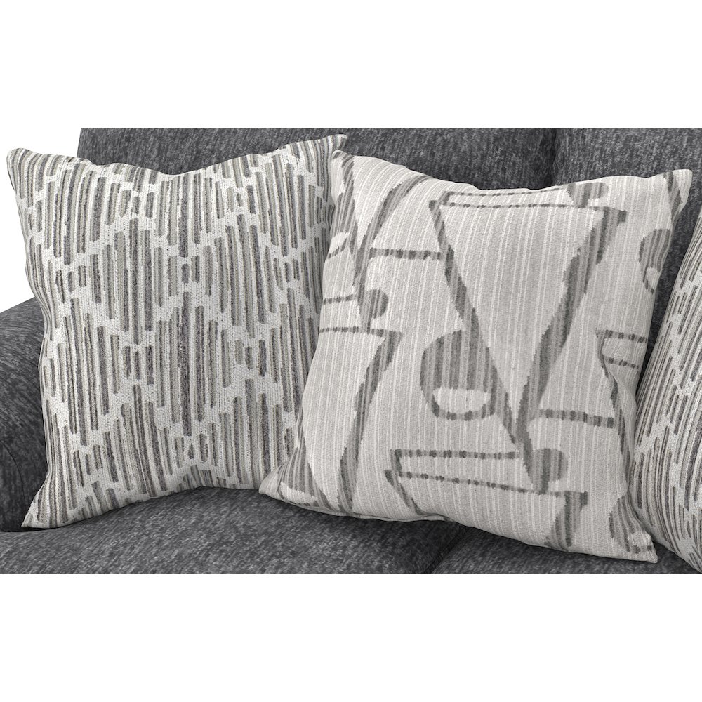 Tyson Loveseat with Cuddler Cushions in Grey Color. Picture 6