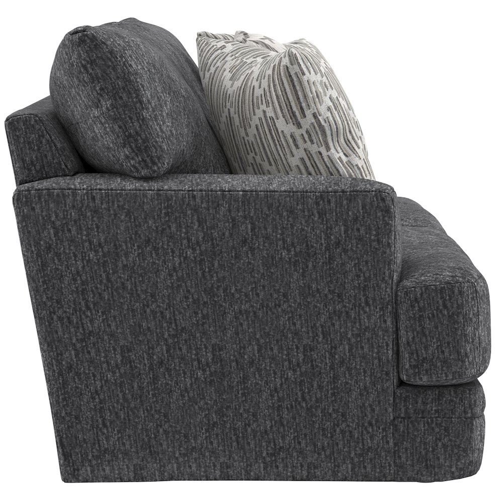 Tyson Loveseat with Cuddler Cushions in Grey Color. Picture 9