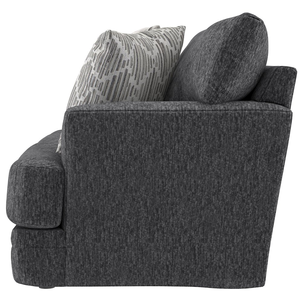Tyson Loveseat with Cuddler Cushions in Grey Color. Picture 10