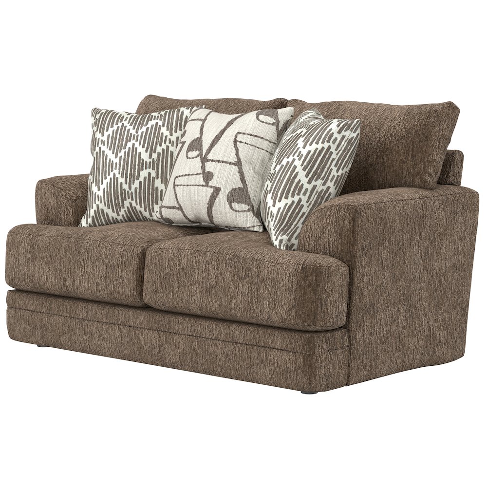 Tyson Loveseat with Cuddler Cushions in Brown Color. Picture 2