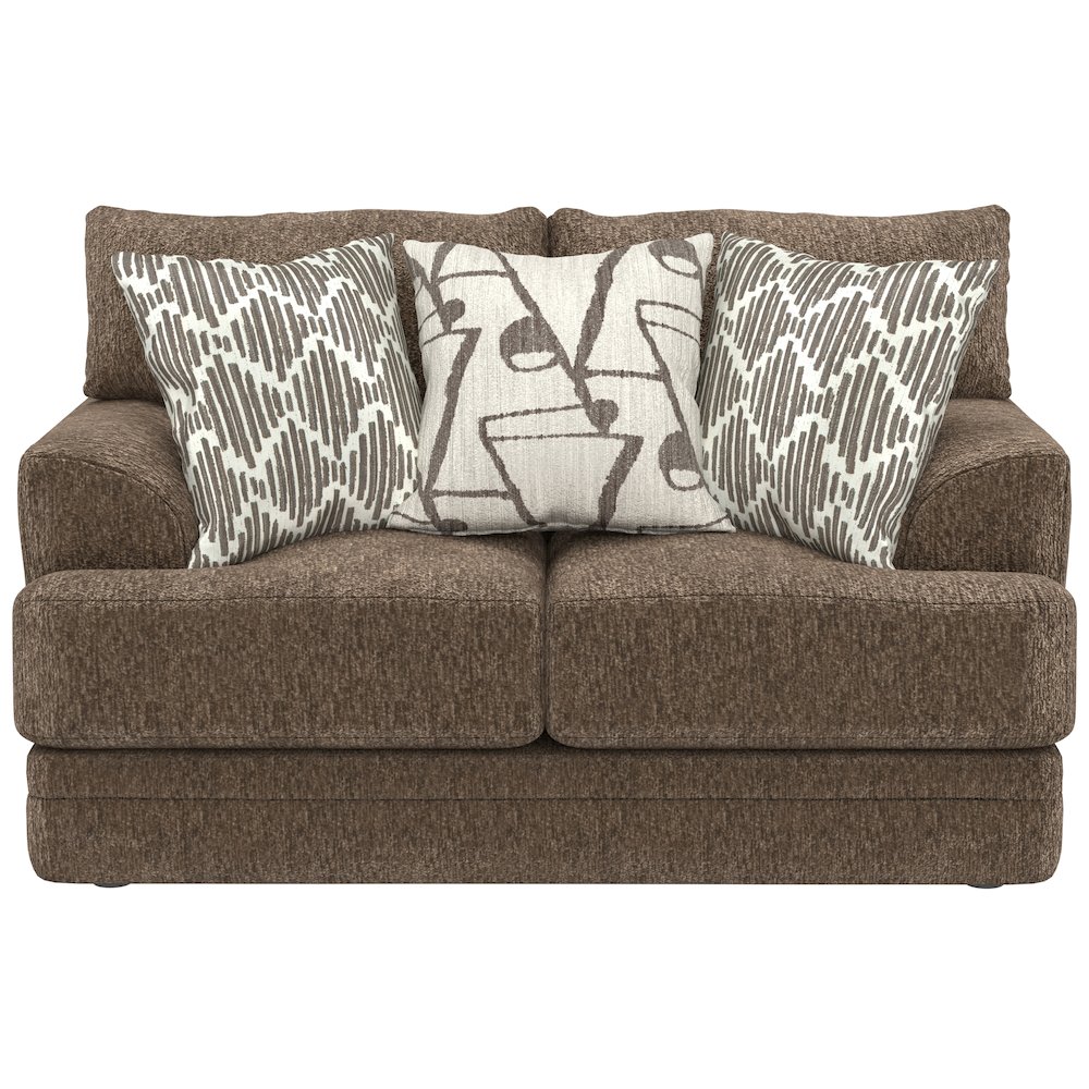 Tyson Loveseat with Cuddler Cushions in Brown Color. Picture 6