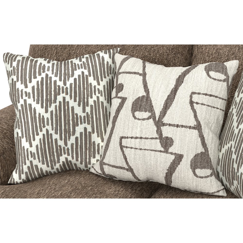 Tyson Loveseat with Cuddler Cushions in Brown Color. Picture 7