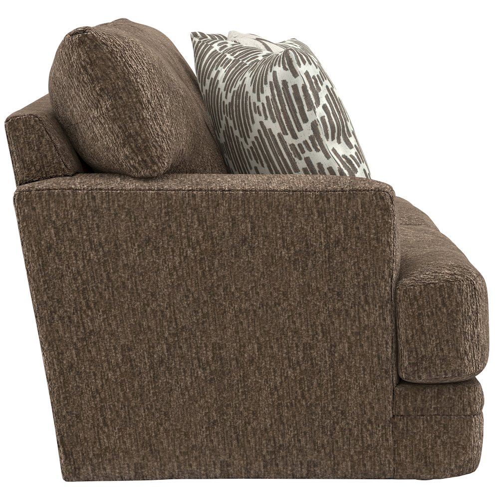 Tyson Loveseat with Cuddler Cushions in Brown Color. Picture 9