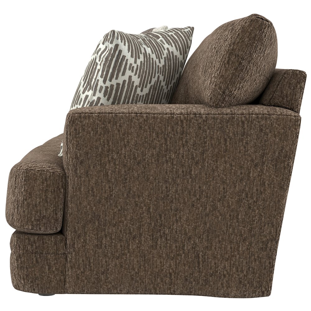 Tyson Loveseat with Cuddler Cushions in Brown Color. Picture 10