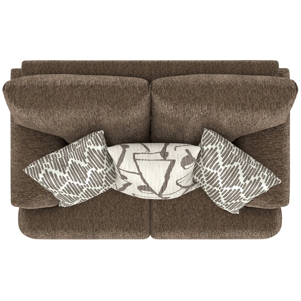 Tyson Loveseat with Cuddler Cushions in Brown Color. Picture 3