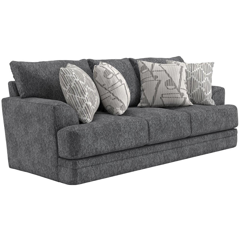 Tyson 93" Sofa with Cuddler Cushions in Grey Color. Picture 1
