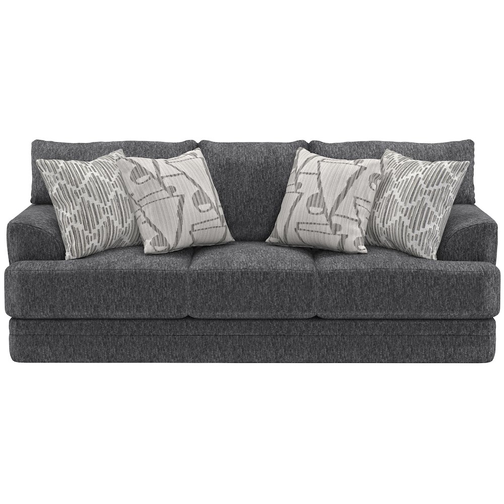 Tyson 93" Sofa with Cuddler Cushions in Grey Color. Picture 5