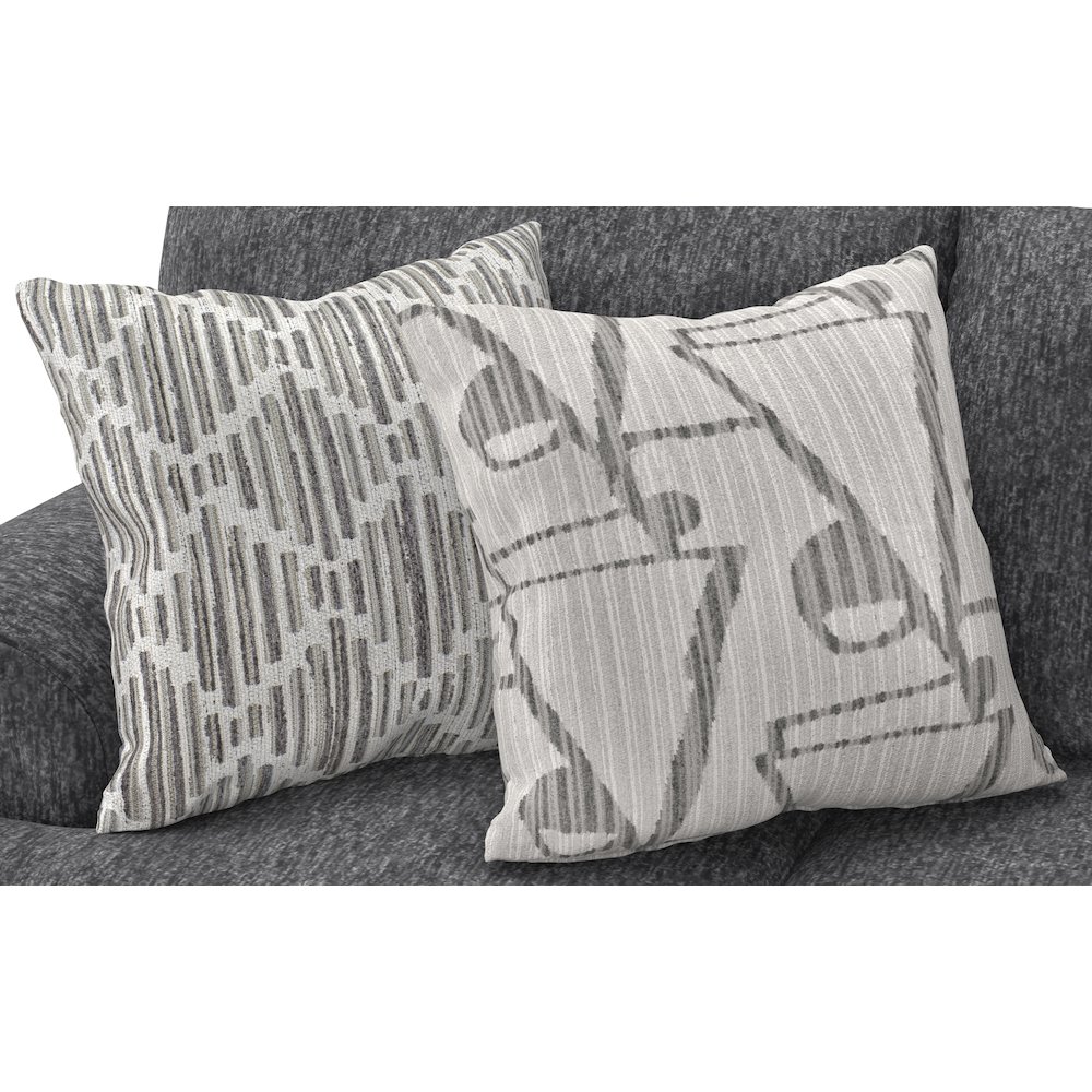 Tyson 93" Sofa with Cuddler Cushions in Grey Color. Picture 6