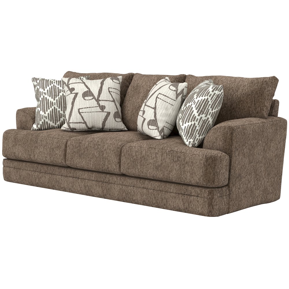 Tyson 93" Sofa with Cuddler Cushions in Brown Color. Picture 2