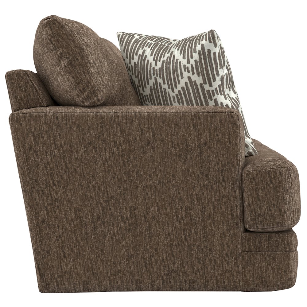 Tyson 93" Sofa with Cuddler Cushions in Brown Color. Picture 12