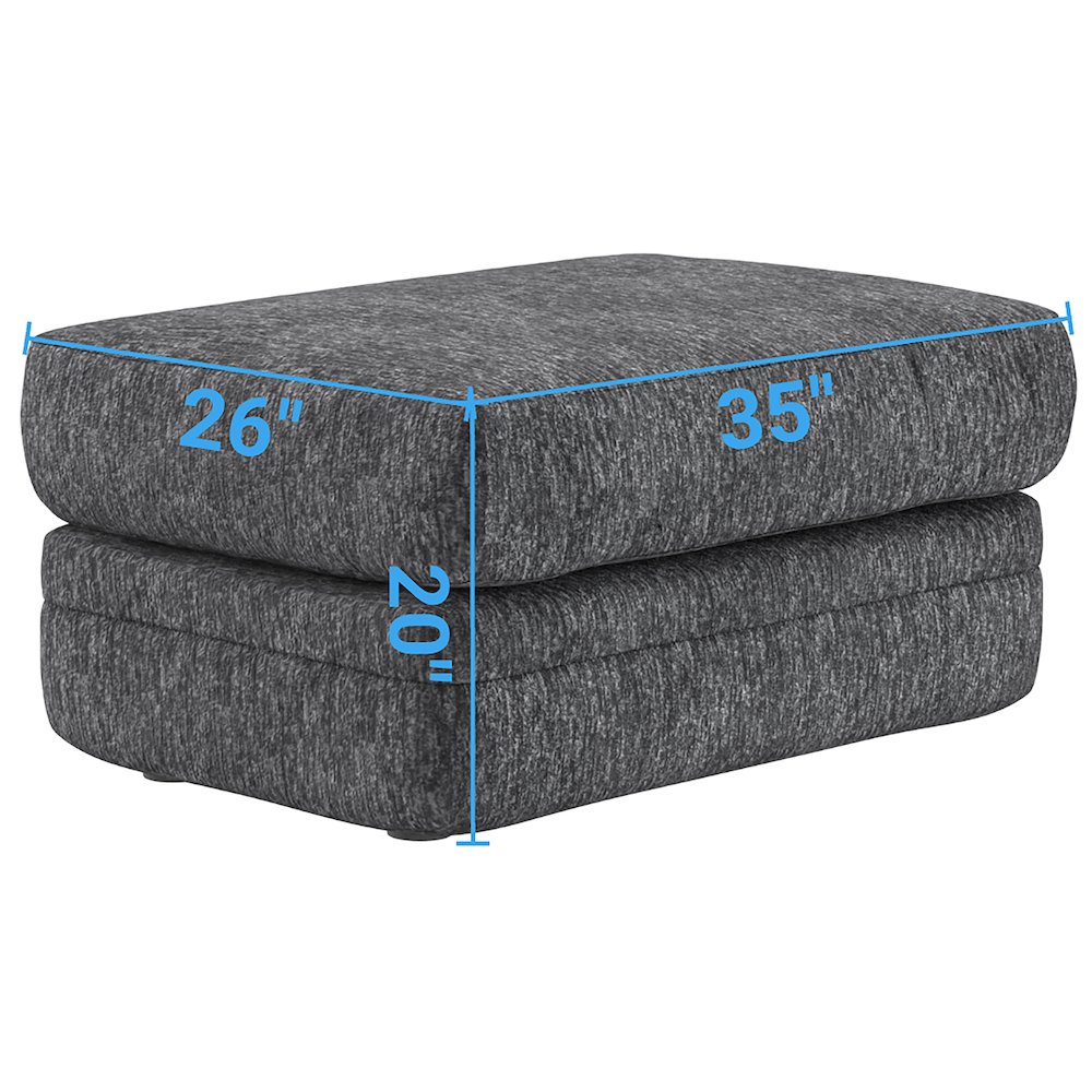 Tyson Ottoman in Grey Color. Picture 2