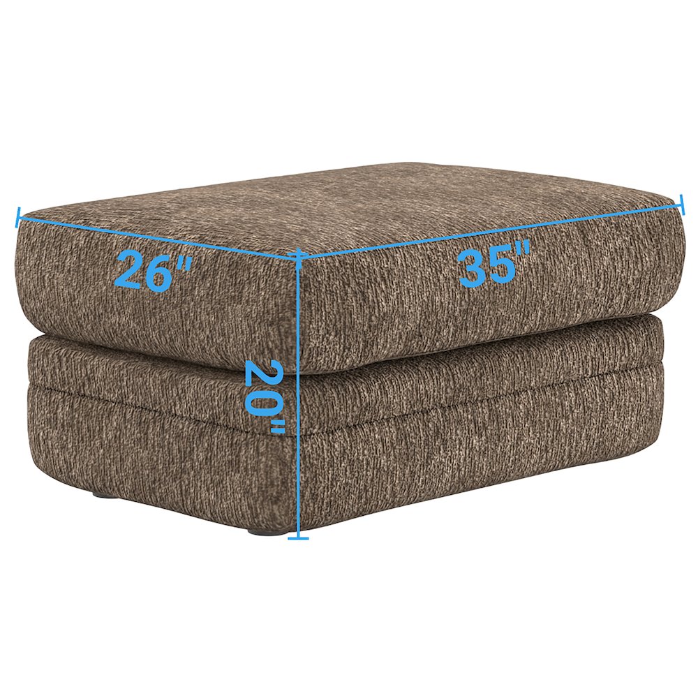 Tyson Ottoman in Brown Color. Picture 7