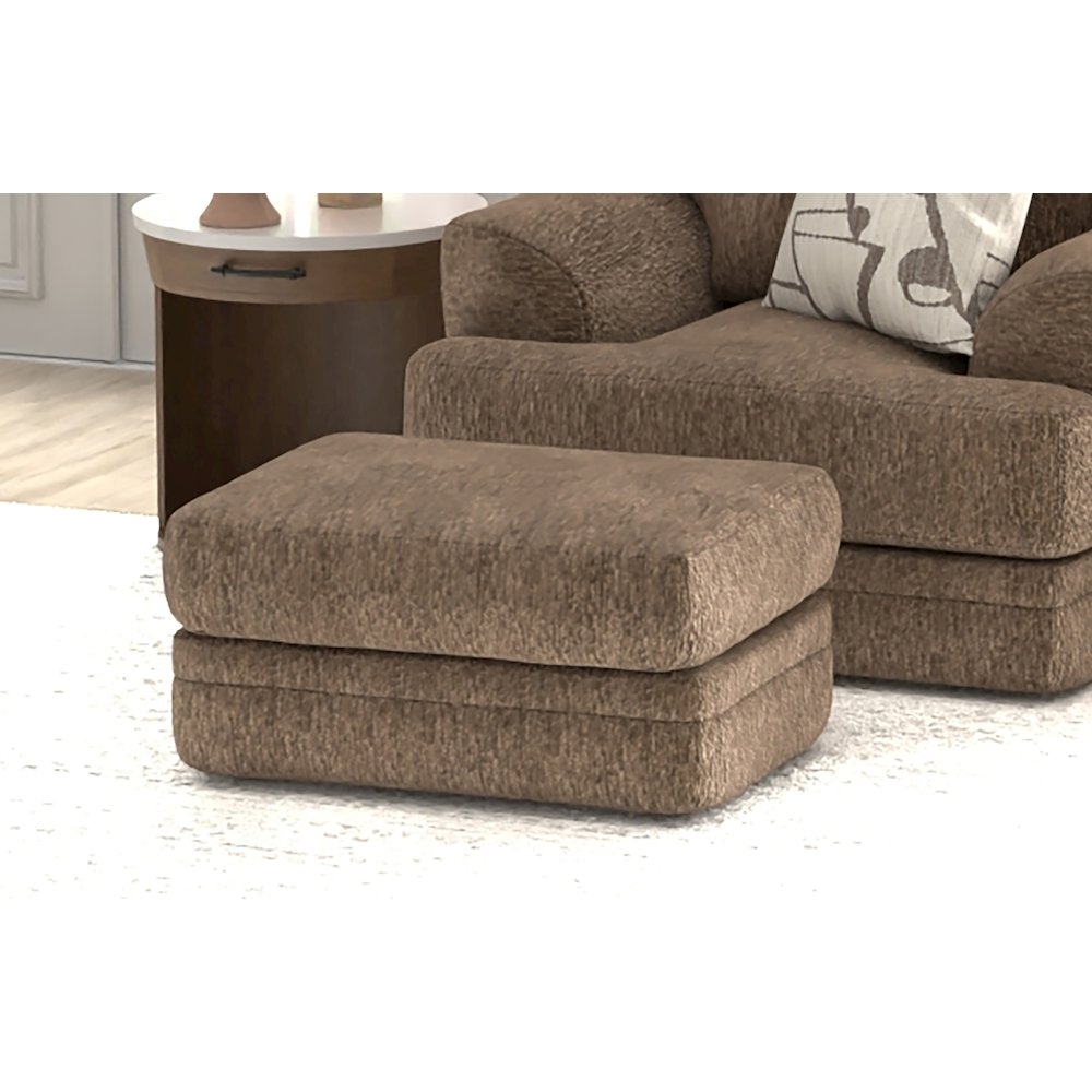 Tyson Ottoman in Brown Color. Picture 8
