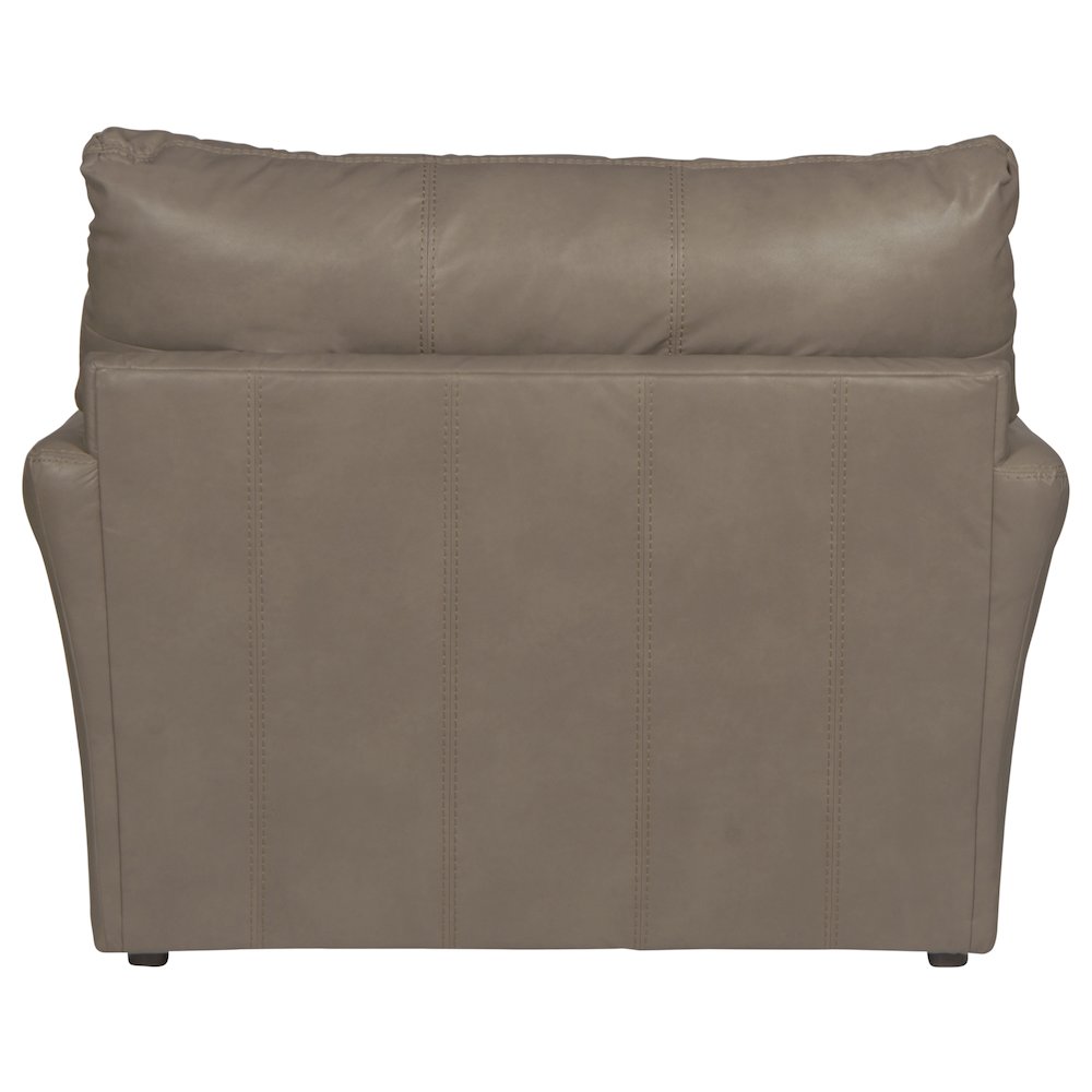 Prato Italian Top Grain Leather Match Chair in Beige Color. Picture 2