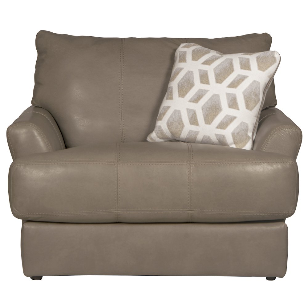 Prato Italian Top Grain Leather Match Chair in Beige Color. Picture 3
