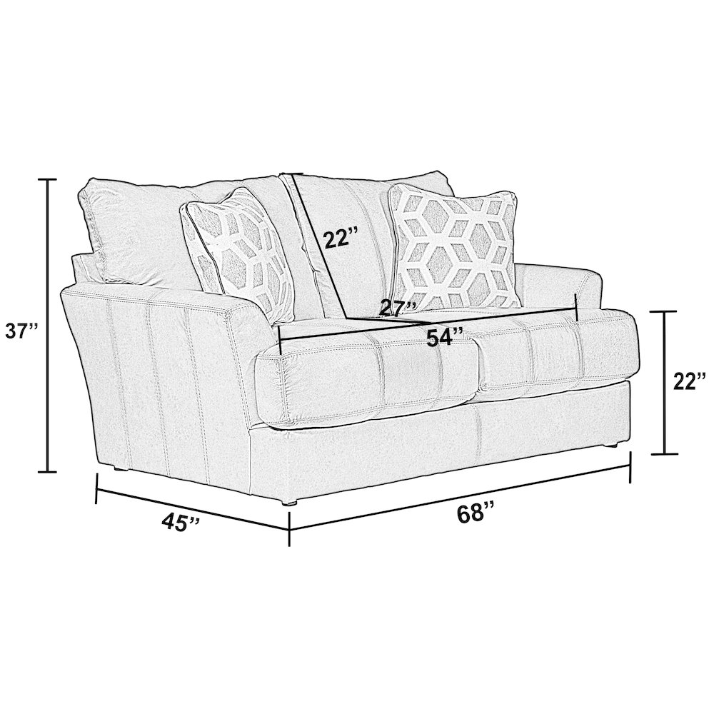 Top Grain Italian Leather Match Loveseat with Cuddler Cushions in Brown Color. Picture 5