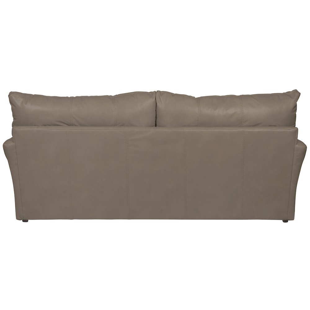 Prato Top Grain Italian Leather Match Sofa with Cuddler Cushions in Beige Color. Picture 3