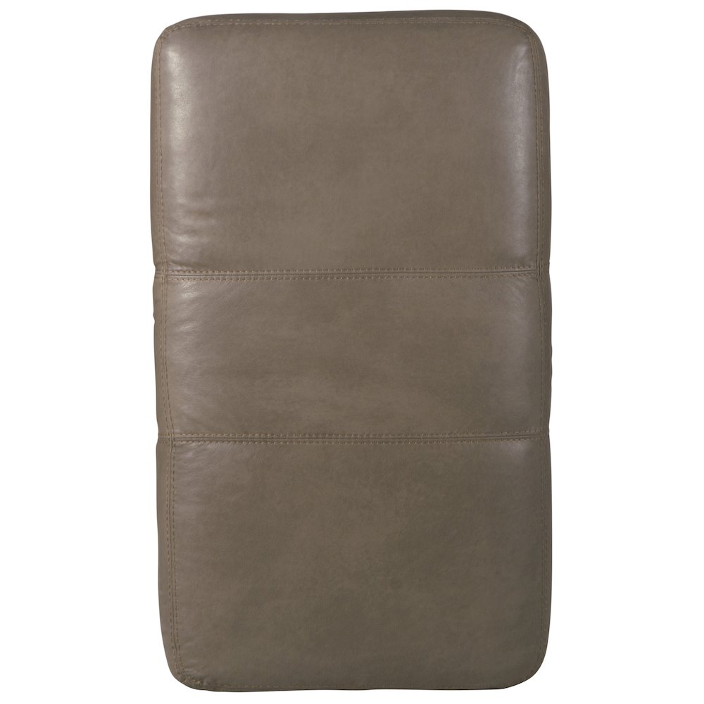 Prato Italian Top Grain Leather Match Ottoman in Beige Color. Picture 4