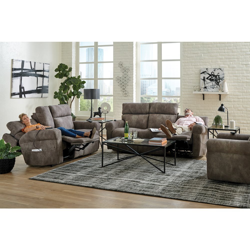 Tranquility Power Lay Flat Recliner with Power Adjustable Headrest & Lumbar. Picture 8