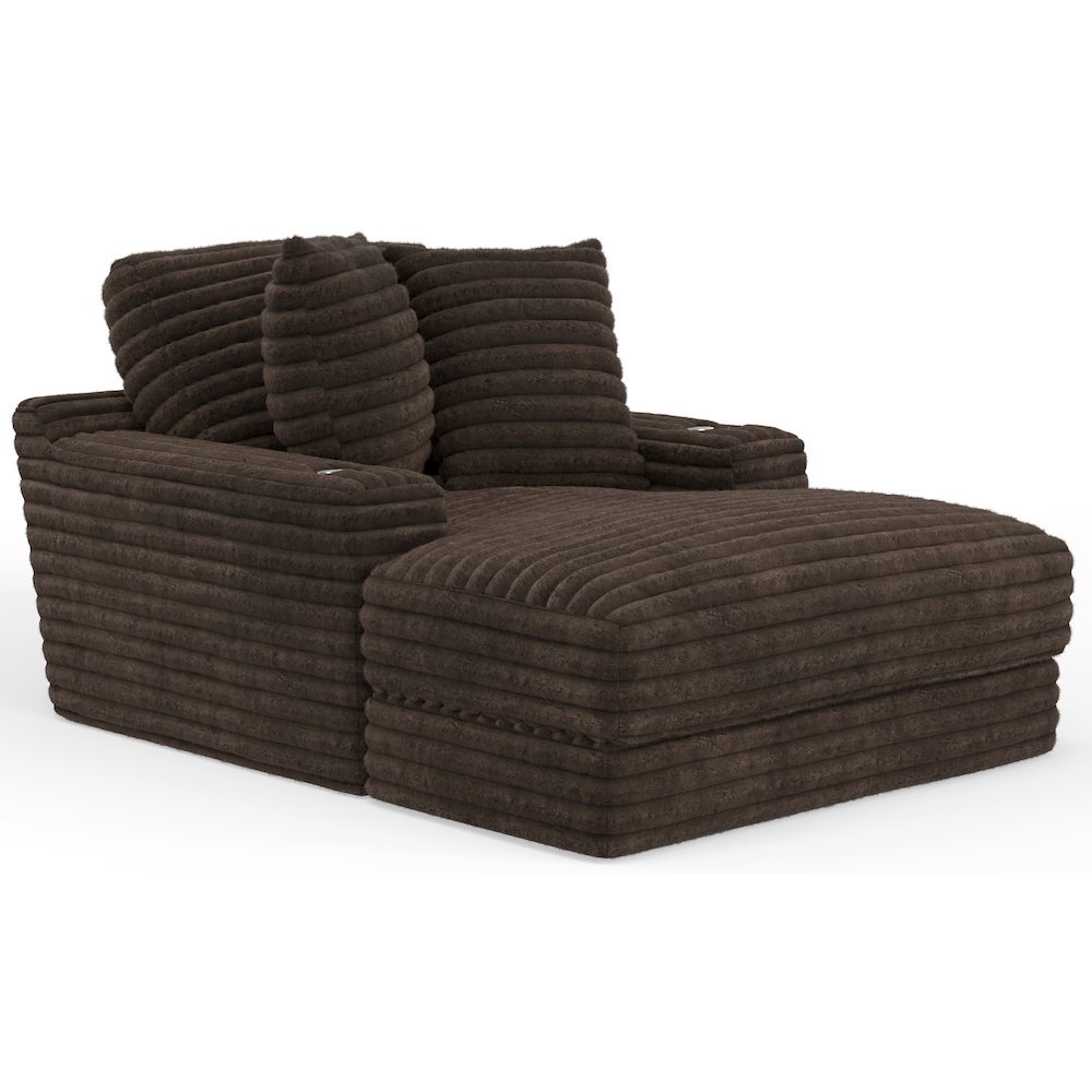 Comfrey Chaise in Chocolate Color. Picture 1