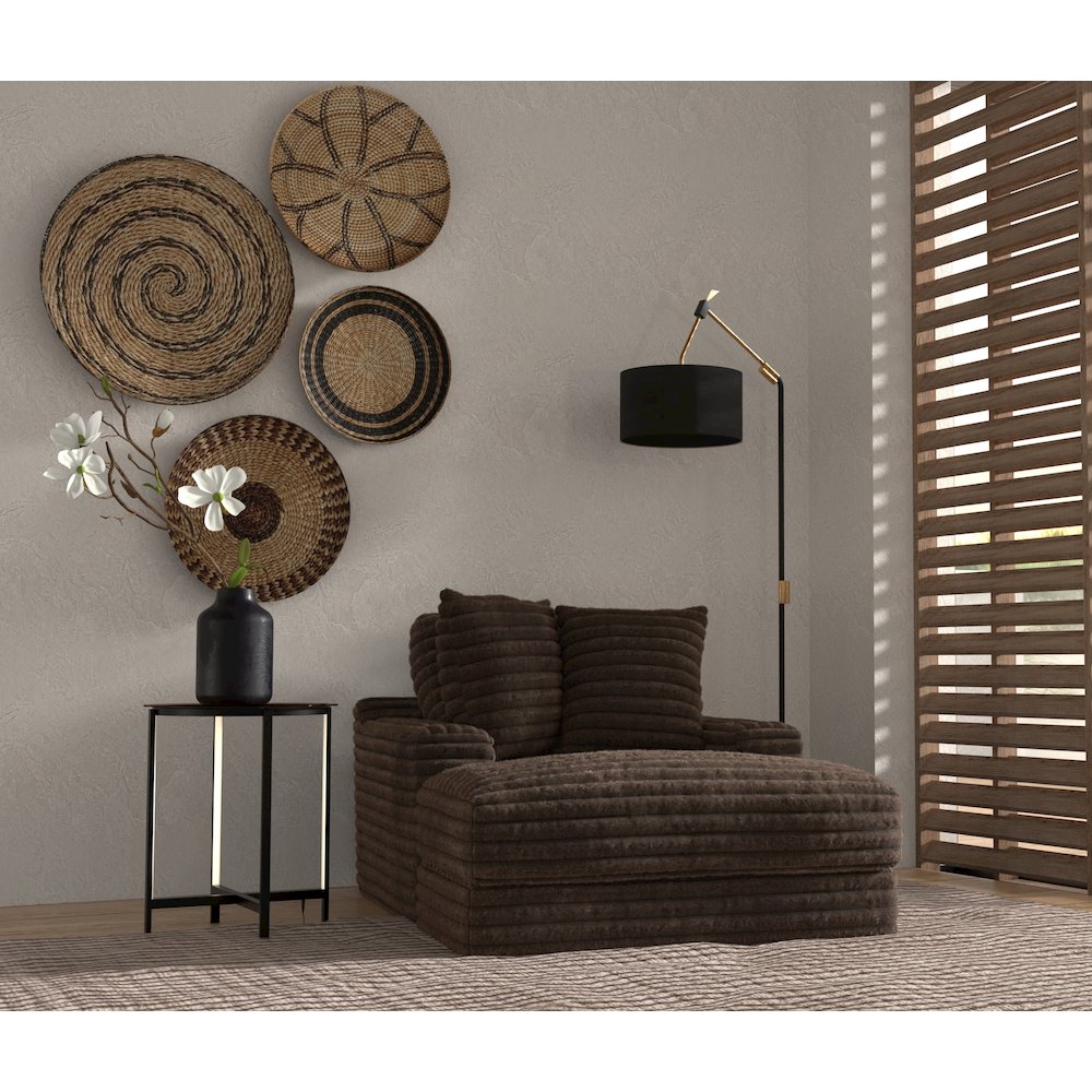 Comfrey Chaise in Chocolate Color. Picture 5