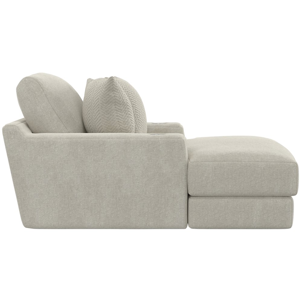 Cozy Chaise with USB Charging Ports in Beige Color. Picture 6