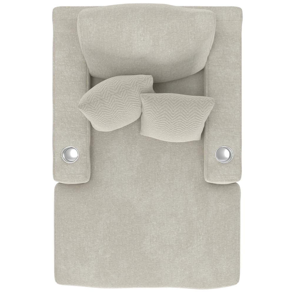 Cozy Chaise with USB Charging Ports in Beige Color. Picture 7