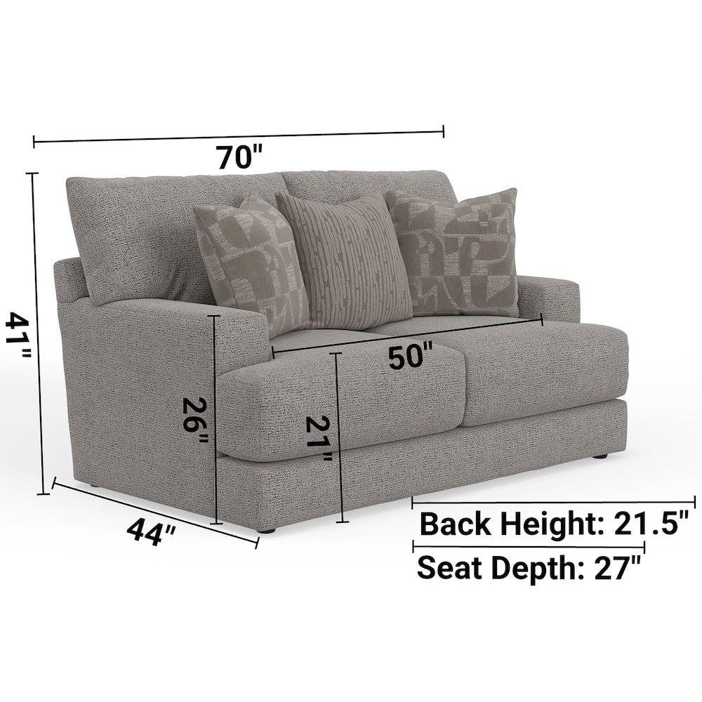 Zeke Loveseat in Grey Color. Picture 20