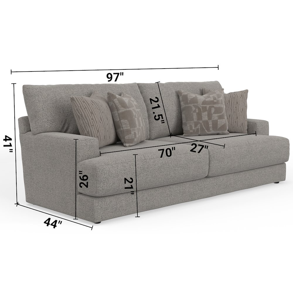 Zeke Sofa in Grey Color. Picture 20