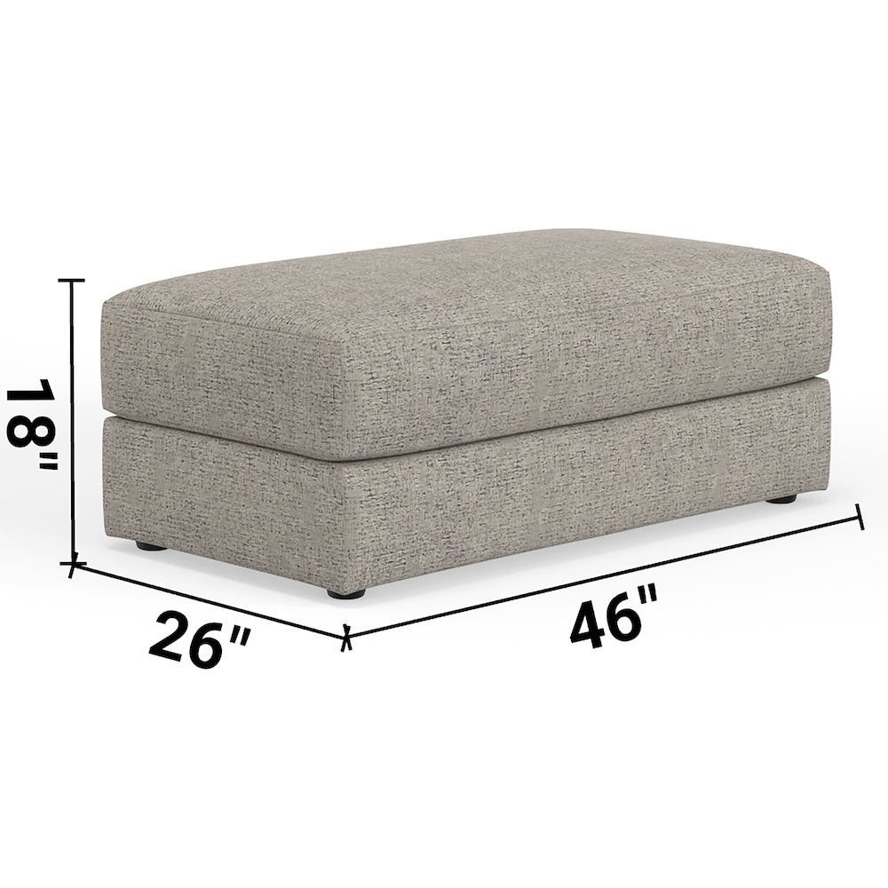 Zeke Ottoman in Grey Color. Picture 6
