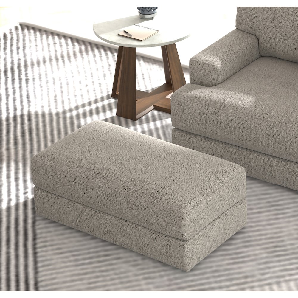 Zeke Ottoman in Grey Color. Picture 7