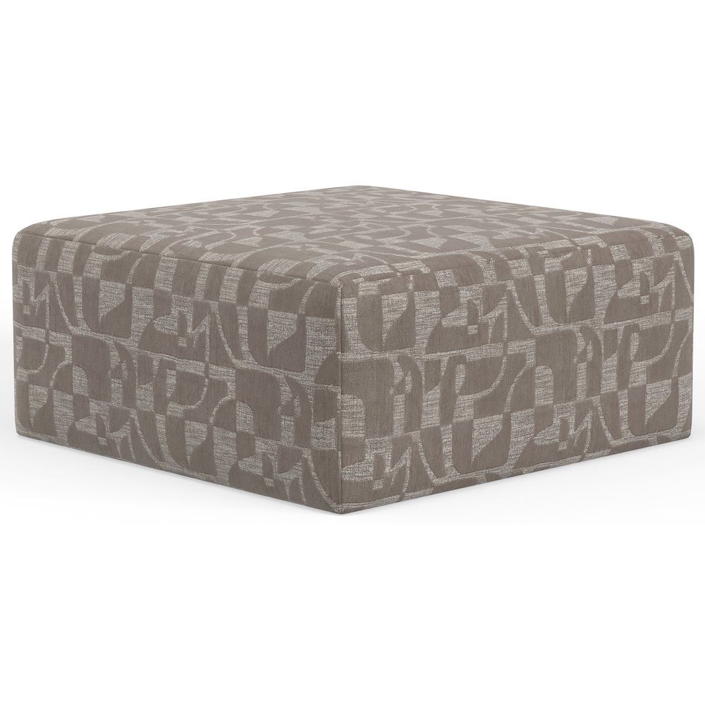 Zeke Cocktail Ottoman in Multi Color. Picture 1