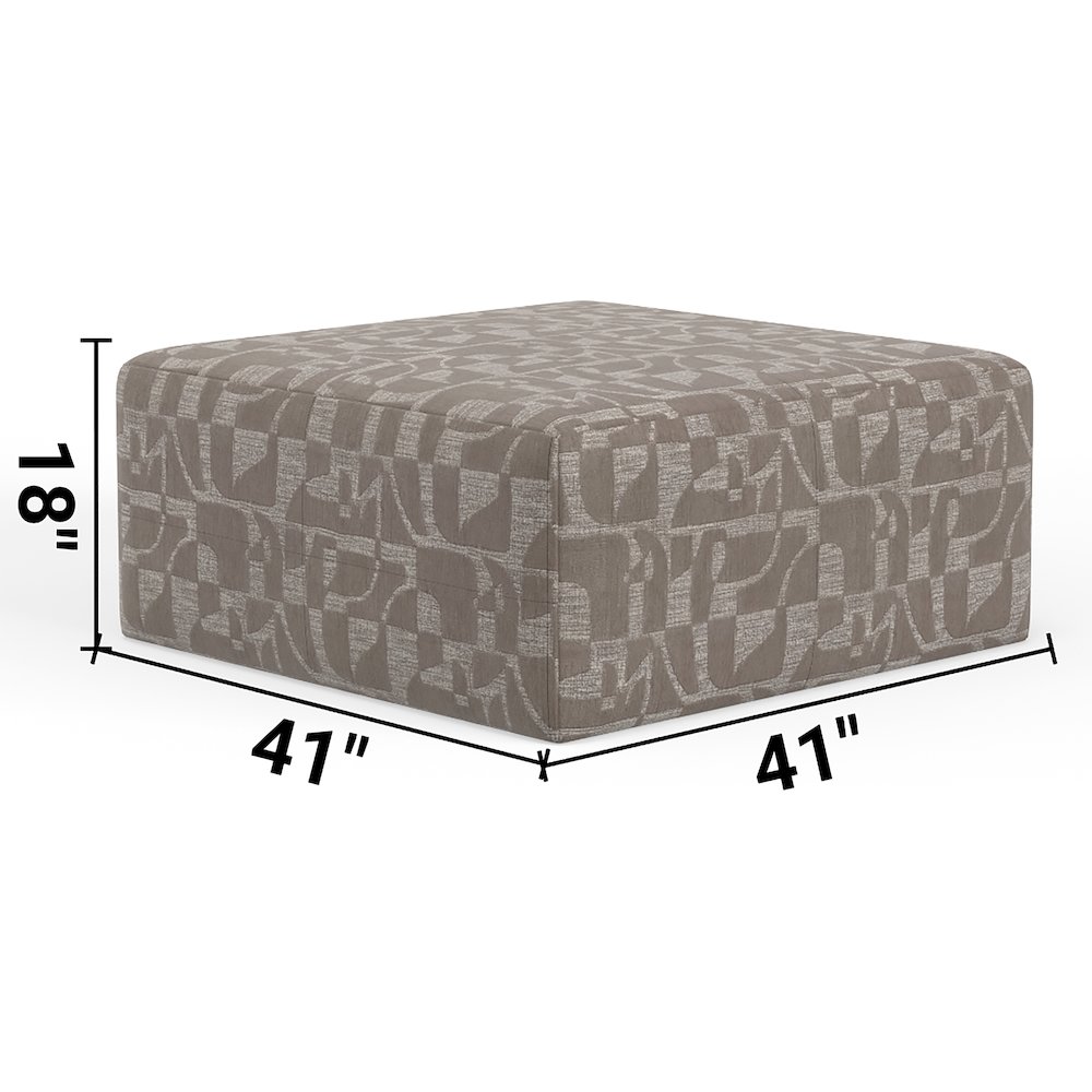 Zeke Cocktail Ottoman in Multi Color. Picture 3