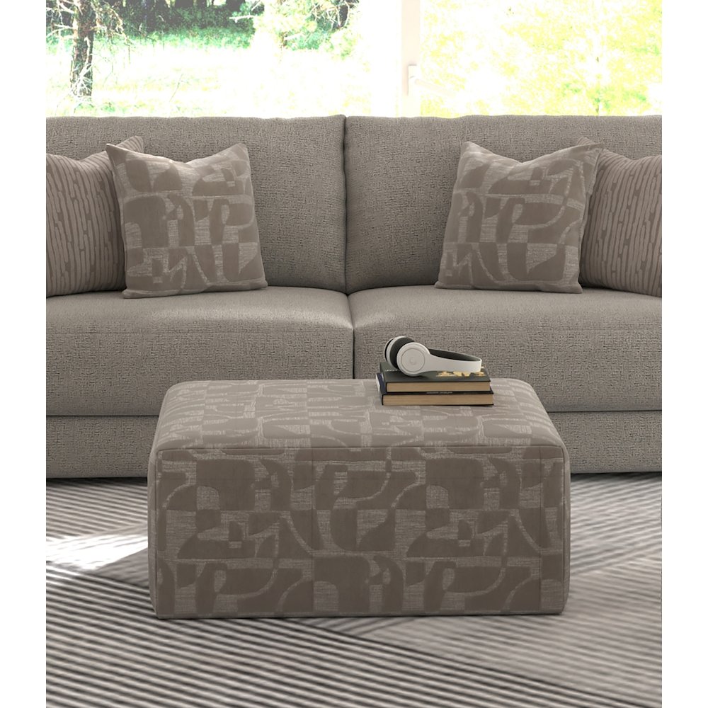 Zeke Cocktail Ottoman in Multi Color. Picture 4