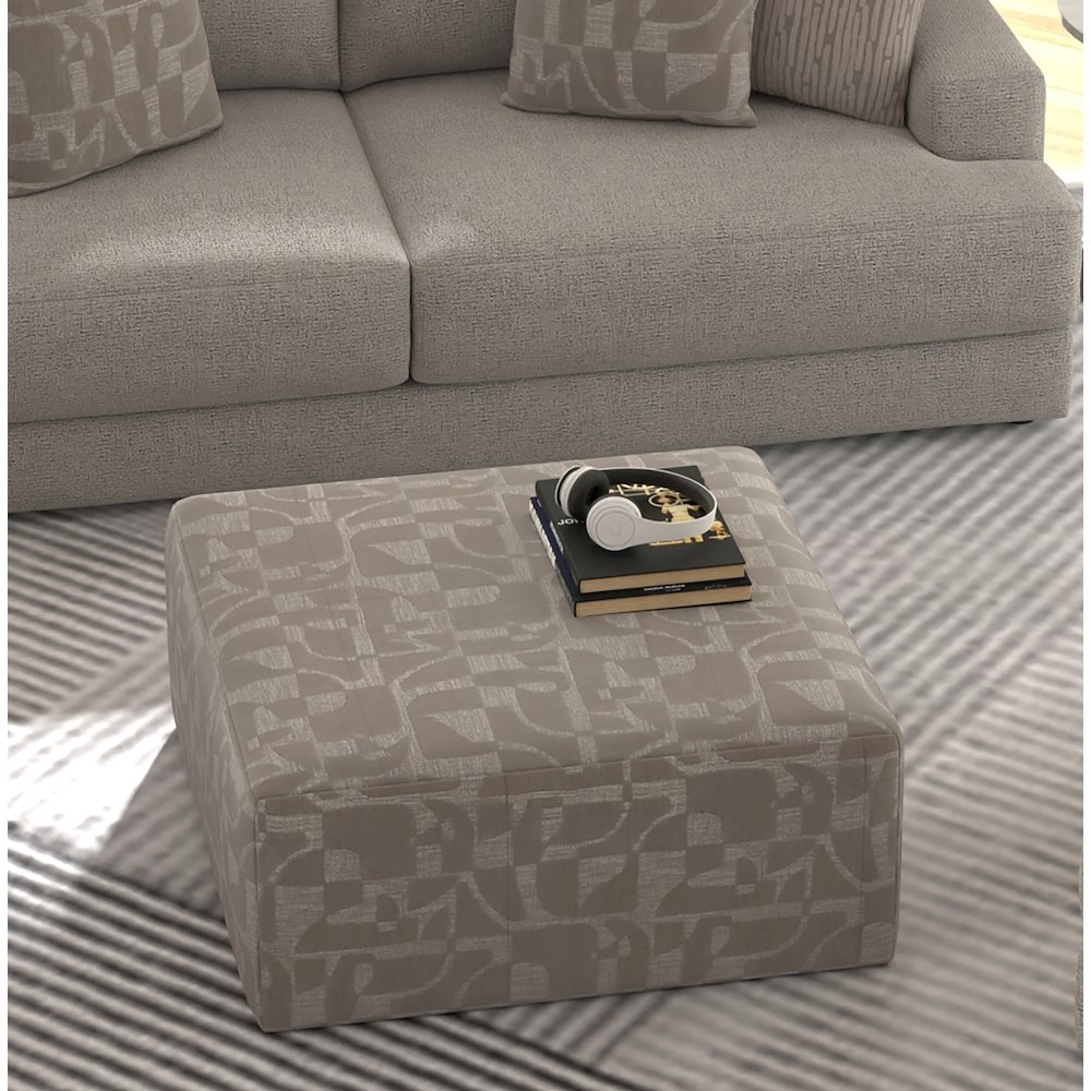 Zeke Cocktail Ottoman in Multi Color. Picture 5