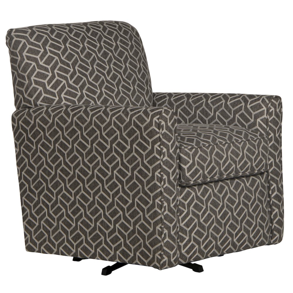 Cutler Swivel Accent Chair in Grey Color. Picture 1