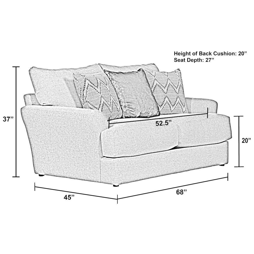 Howell Loveseat in Black Color. Picture 6