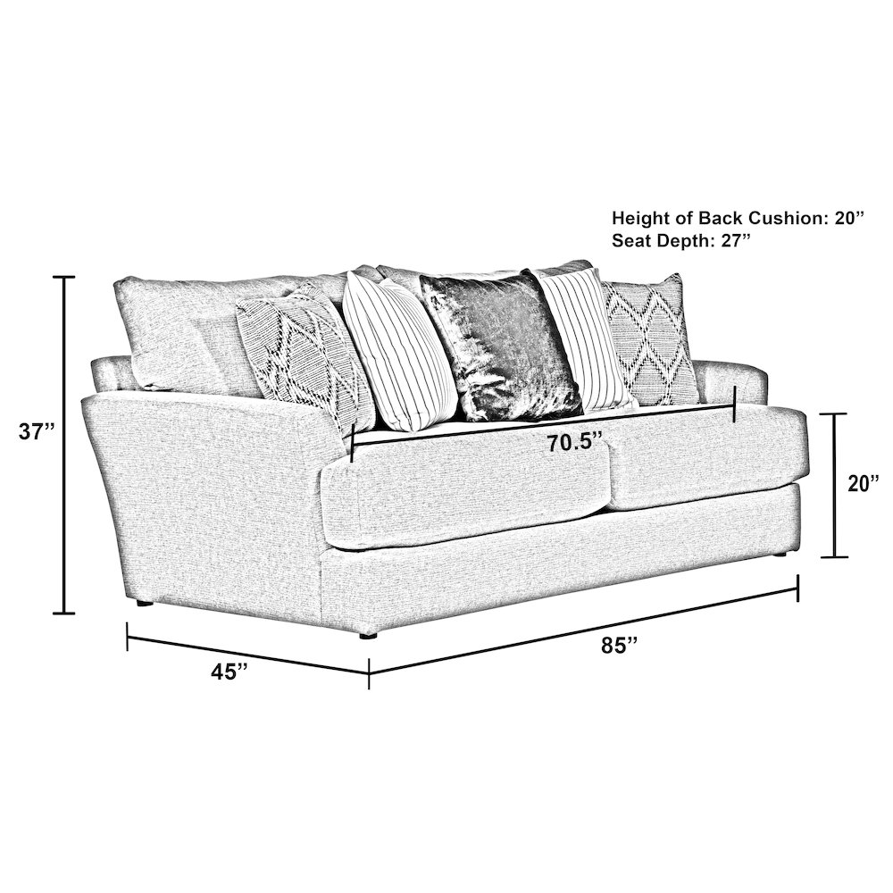 Howell Sofa in Blue Color. Picture 6