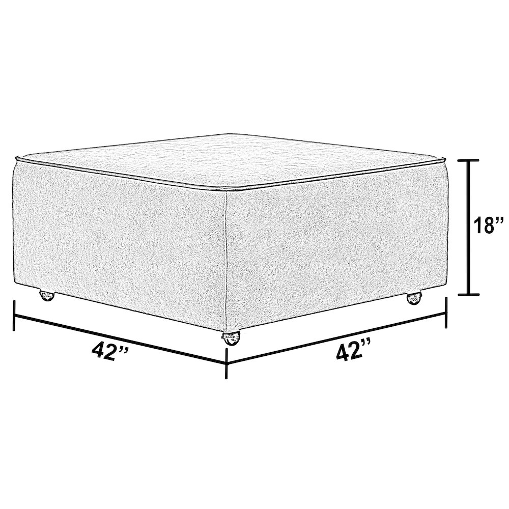 Nico Castered Cocktail Ottoman. Picture 4