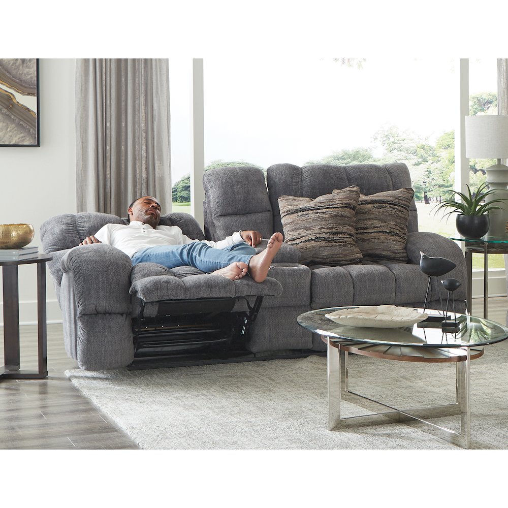 Ashland Lay Flat Reclining Console Loveseat. Picture 8